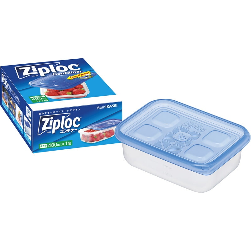旭化成 ジップロック コンテナー長方形480mL 1個入