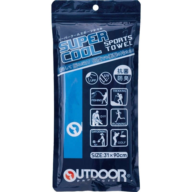 アウトドア スーパークールタオル ブルー 0823313