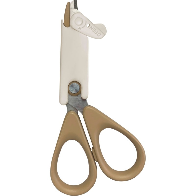 中身を守る 開梱カッターはさみ カフェオレ CS1-116 K