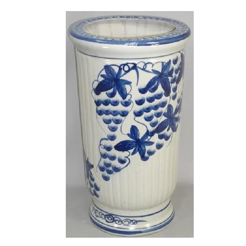 陶器傘立て　青い花柄 陶器傘立て 青い花柄 【公式通販】