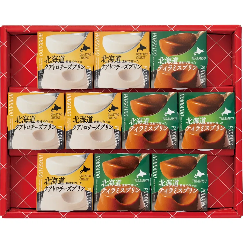 北海道クアトロチーズプリン＆ティラミスプリン QT-10