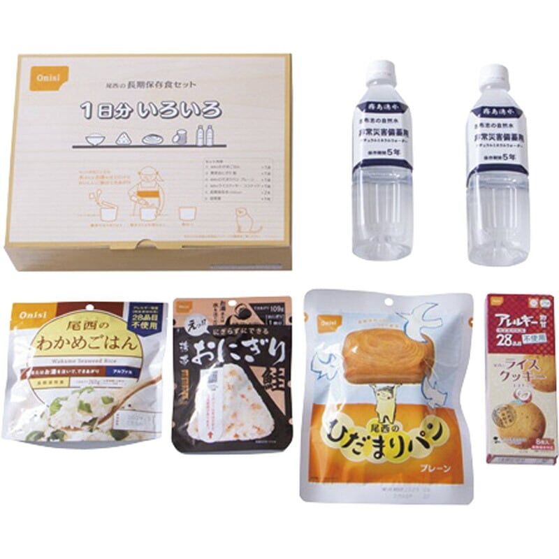 尾西食品 長期保存食セット1日分いろいろ 3045[tr] 送料無料