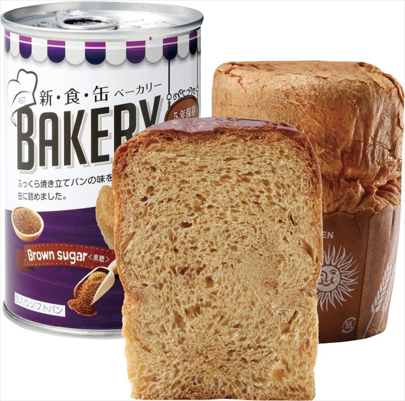 5年保存 新・食・缶ベーカリー 缶入りソフトパン 黒糖100g　321212[tr] 非常食 賞味期限 長い おいしい 美味しい 会社 おすすめ ローリングストック 保存食 非常持ち出し用 避難所 防災 備蓄 海外旅行 登山