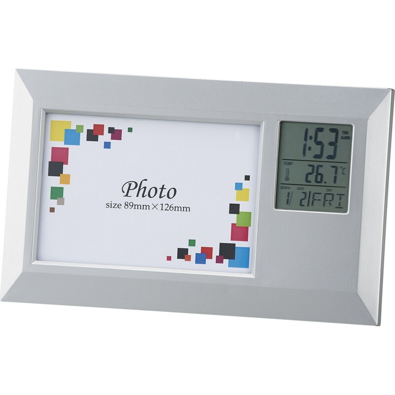 フォトフレームクロック ワイド 6130-23 [tr] 名入れ別途見積能商品