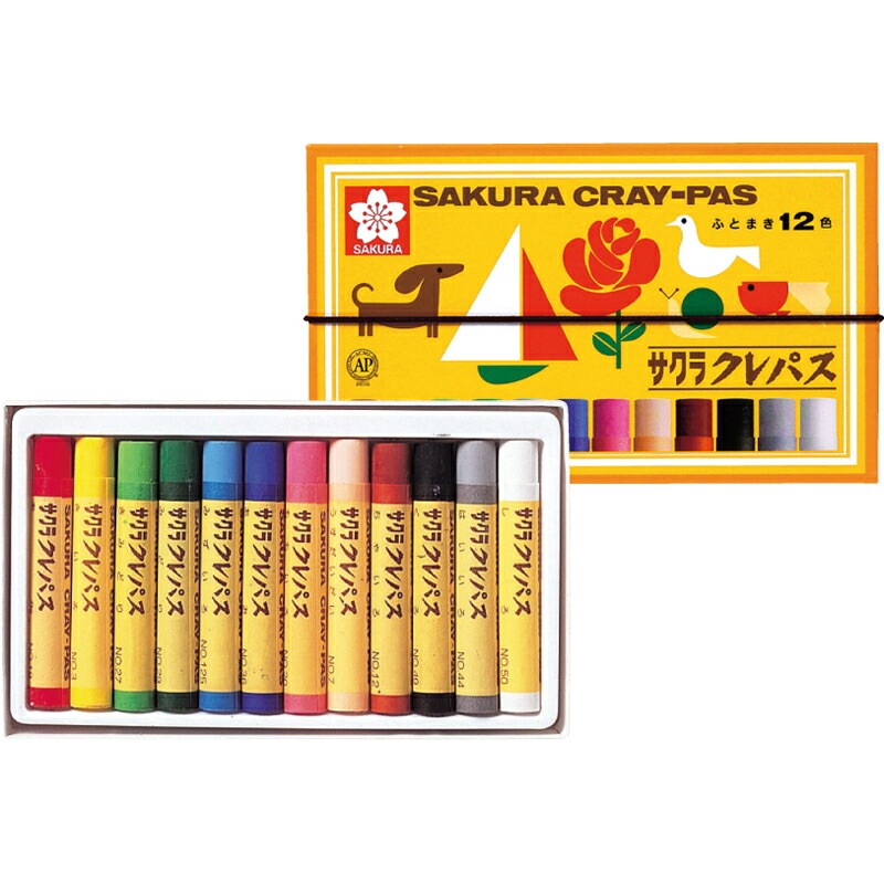 サクラクレパス クレパス太巻１２色 LP12R[tr]