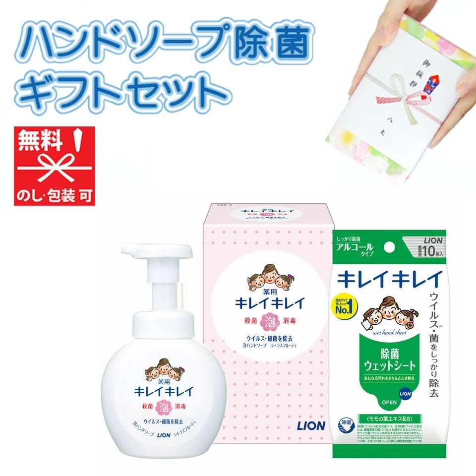 【在庫あり 引越し 挨拶 ギフト 粗品】ライオン キレイキレイ ギフトセット LBB-A<br><br>【ハンドソープ ギフト 引越し 挨拶 引っ越し 引っ越し祝い LION 粗品 法要 香典返し 粗供養 粗品 内祝い 除菌 手洗い 消耗品 生活用品】[zkas]
