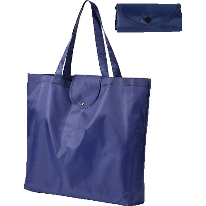 簡単収納エコバッグ ネイビー E3402[tr] 名入れ別途見積