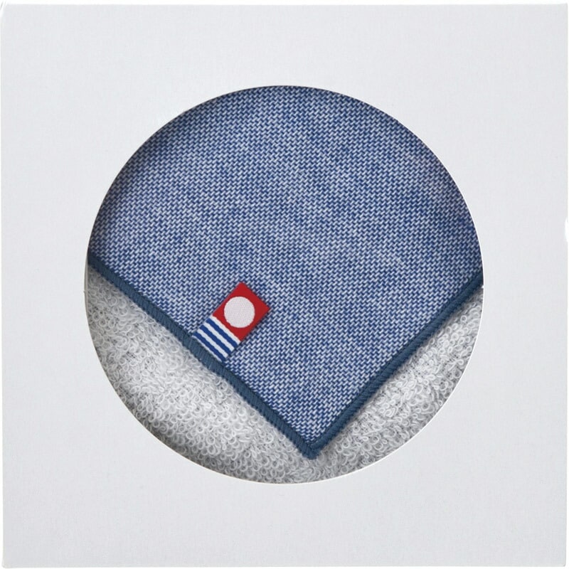 今治 ガーゼ＆パイルミニハンカチ１Ｐ ネイビー IGP-50NV[tr]