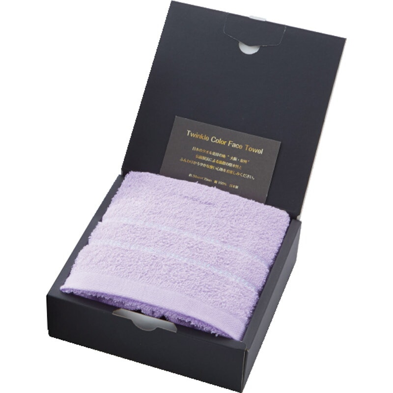 泉州タオル トゥインクルカラーフェイスタオル１Ｐ ラベンダー 200110-L[tr]