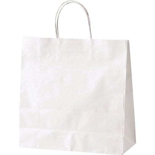 紙袋　手提げ袋　無地　32cm高　1枚入り<br><br>【セット イベント 大会 賞品 パーティー 持ち帰り用袋 マチ広 収納 白 手提げ紙袋 販促品 景品 業務用 引越し 挨拶 法事 引き出物 結婚式 挨拶回り 挨拶まわり シンプル 多用途】[zk]