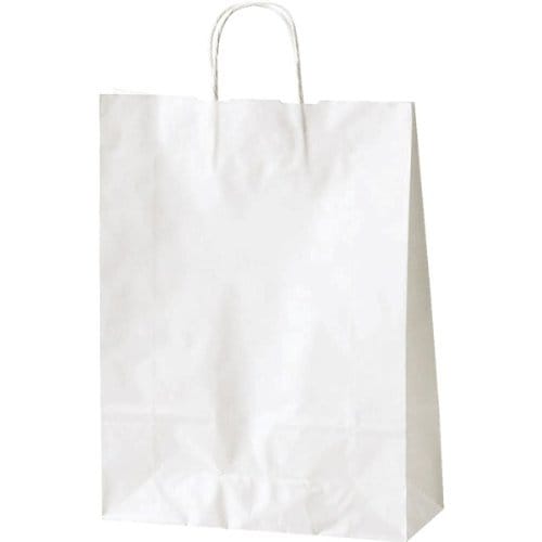 紙袋　手提げ袋　無地　42cm高　1枚入り<br><br>【セット イベント 大会 賞品 パーティー 持ち帰り用袋 マチ広 収納 白  手提げ紙袋】[zk]