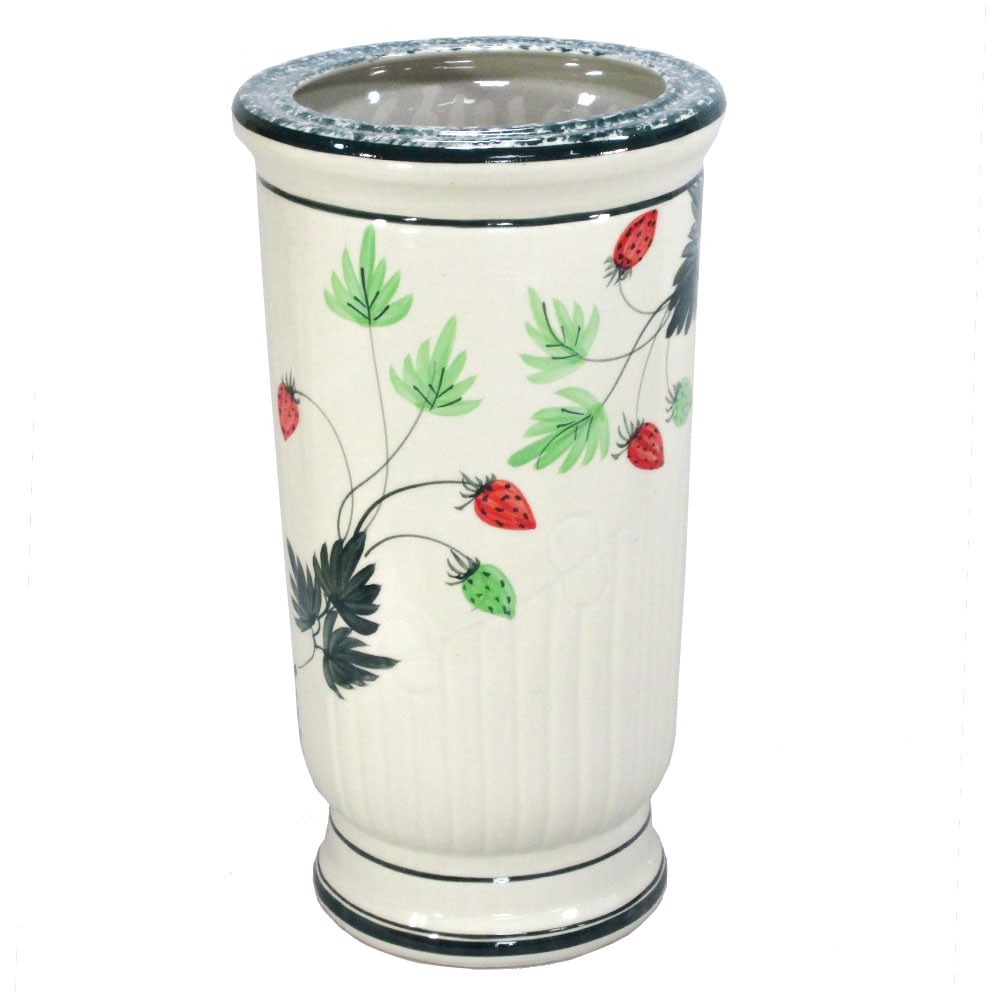 【送料無料】陶器傘立て <br><br>U-50SSC【 白 ホワイト スリム 可愛い かわいい おしゃれ おすすめ いちご 苺 フルーツ 人気 】[ty]