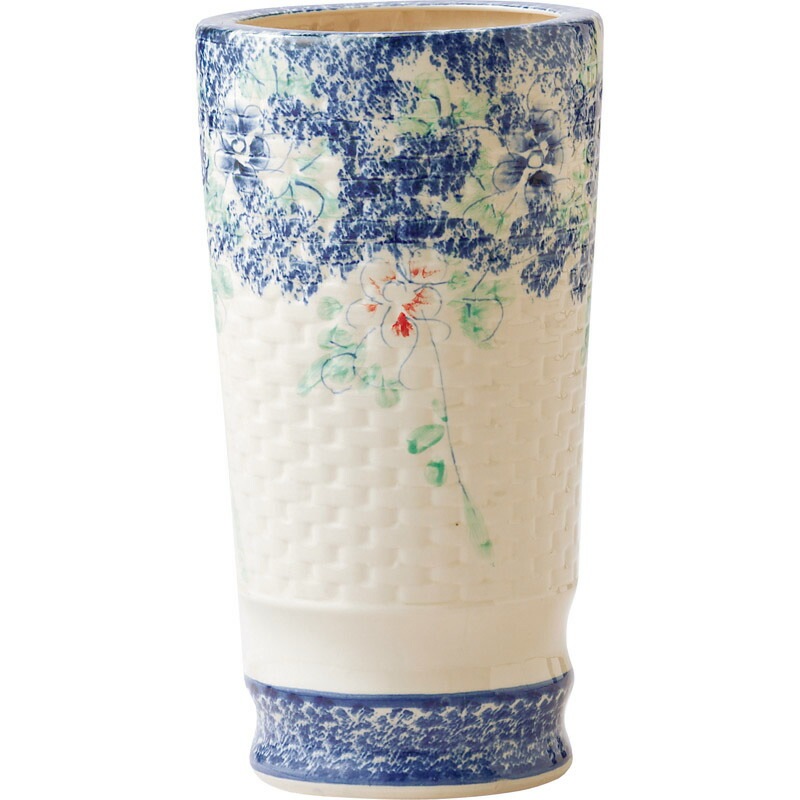 【送料無料】陶器傘立て U-07FC1【傘立て おしゃれ 陶器 アンブレラスタンド 人気 かっこいい とうき 和風 モダン かさたて 白 傘 日傘 雨具 玄関 かさたて とうき さびない もえない くさらない どっしり 手作り ハンドメイド】[ty]