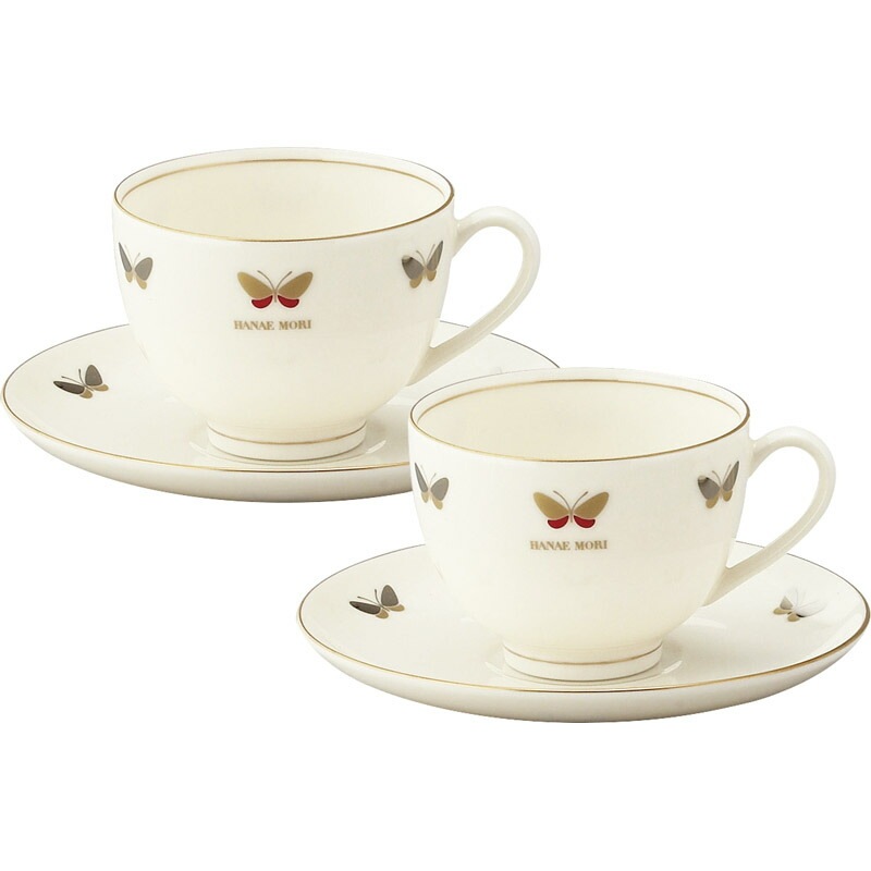 ハナエモリ ＣＨＯ ペアカップ＆ソーサーセット MB6400-1[tr]