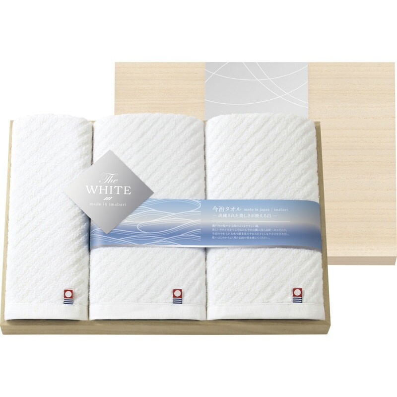 今治 ザ ホワイト 木箱入りタオルセット <br><br> 65540【楽ギフ_のし宛書】【楽ギフ_包装選択】[tr]