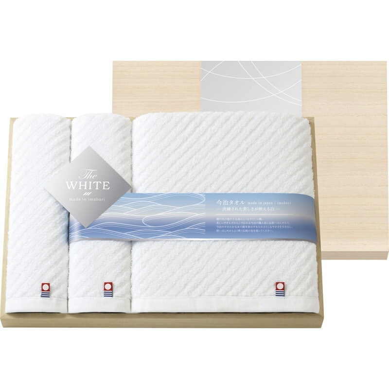 今治 ザ ホワイト 木箱入りタオルセット <br><br> 65550【楽ギフ_のし宛書】【楽ギフ_包装選択】[tr]