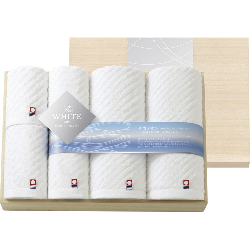 今治 ザ ホワイト 木箱入りタオルセット <br><br> 65501【楽ギフ_のし宛書】【楽ギフ_包装選択】[tr]