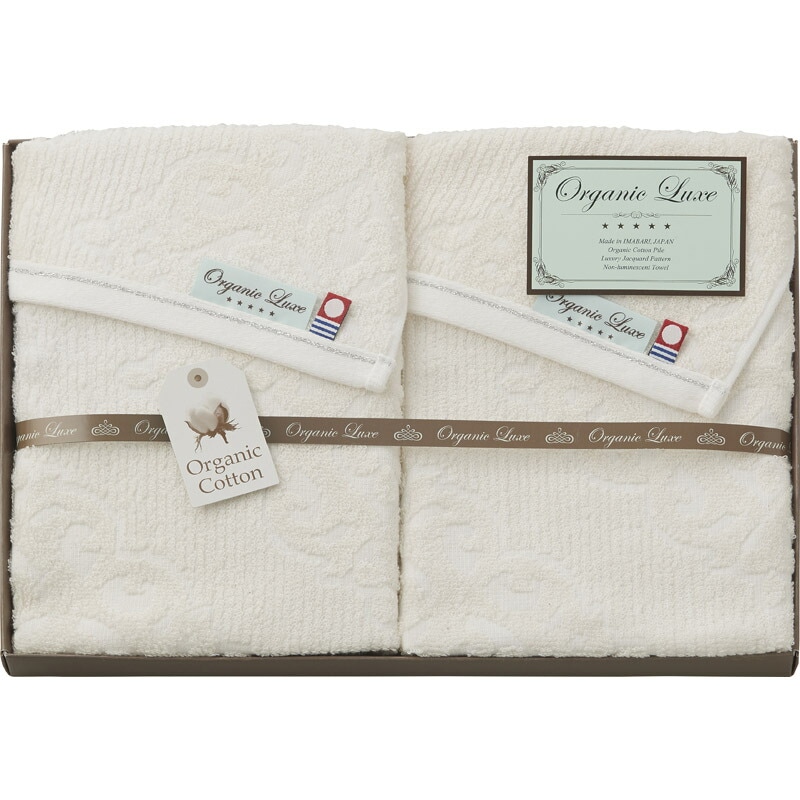 オーガニックリュクス オーガニックコットン使用 今治産タオルセット <br><br> LU2527【楽ギフ_のし宛書】【楽ギフ_包装選択】[tr]