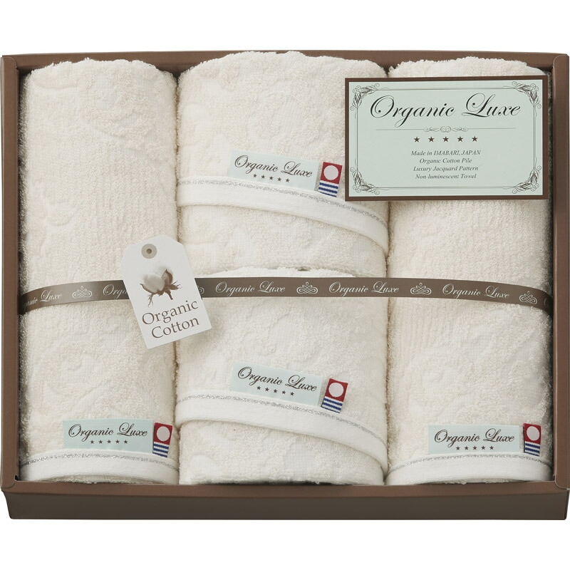 オーガニックリュクス オーガニックコットン使用 今治産タオルセット <br><br> LU4027【楽ギフ_のし宛書】【楽ギフ_包装選択】[tr]