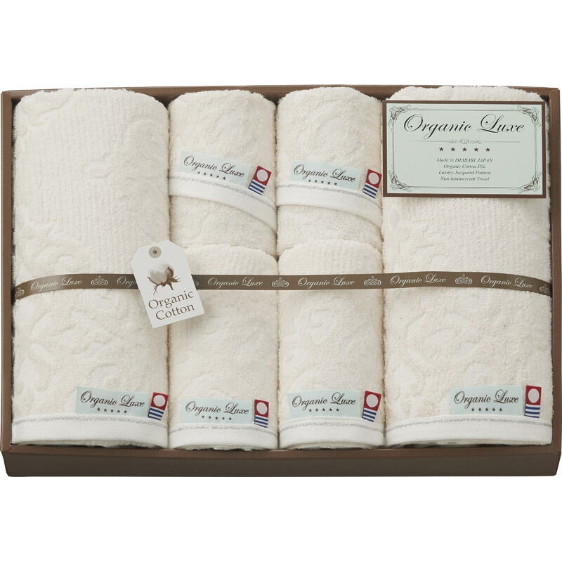 オーガニックリュクス オーガニックコットン使用 今治産タオルセット <br><br> LU10027【楽ギフ_のし宛書】【楽ギフ_包装選択】[tr]