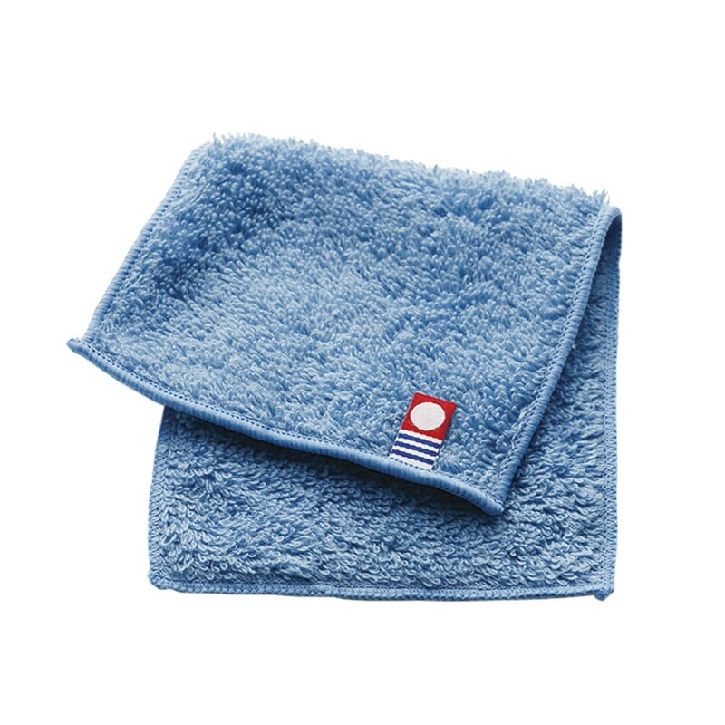 今治 サスティナブルタオル ハーフハンカチ ブルー 64808