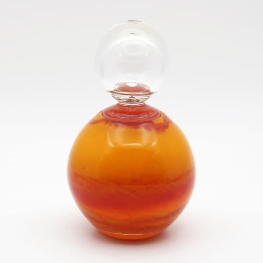 カラーガラスコレクション ガラス製 ミニ骨壷 色星 茜×橙〈残り1点〉