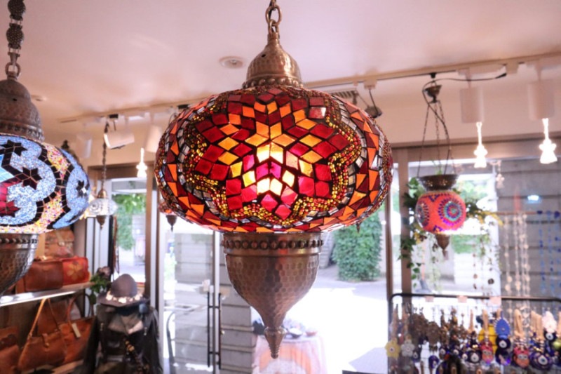 トルコランプ トルコランプ モザイクランプ 直径30cm 全高98cm ボール型 大型