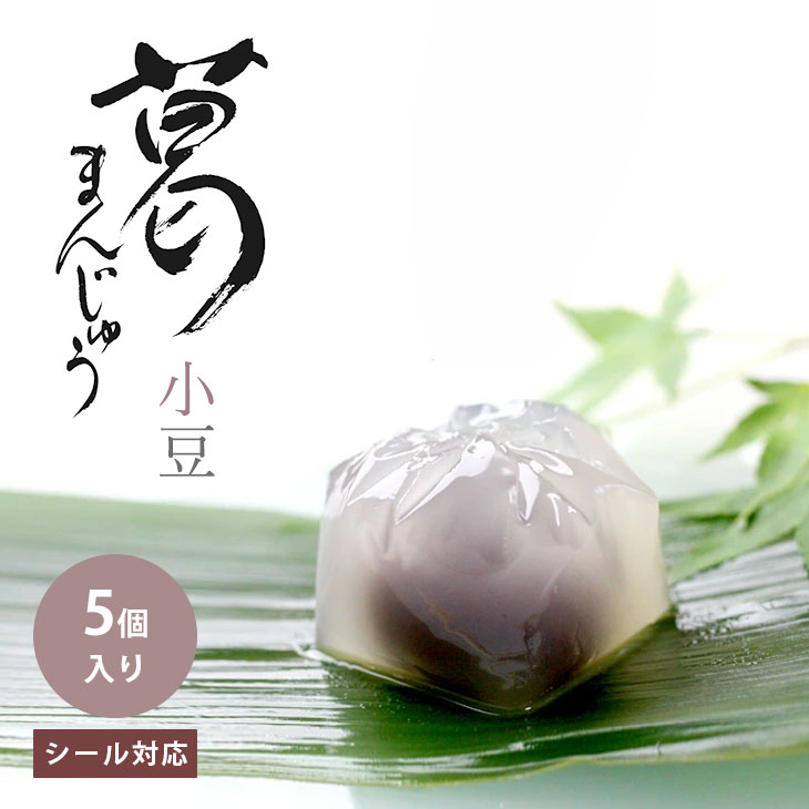 誕生日 入学 就職 手土産 ギフト 京都 鶴屋光信  涼菓 和菓子 お歳暮 葛まんじゅう（小豆） 5個入