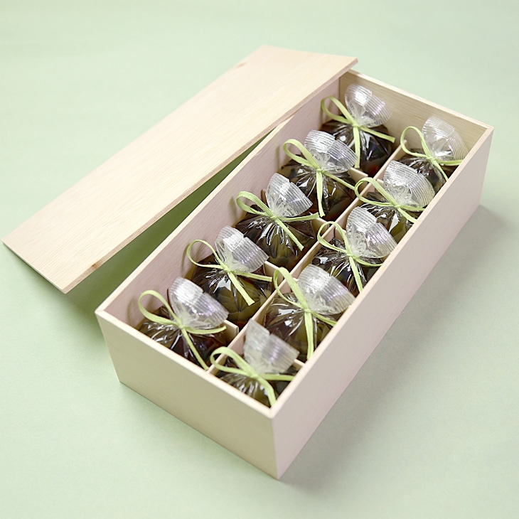 京都 鶴屋光信 御中元 夏 ギフト  和菓子 ギフト 木箱 涼菓 せせらぎ10個入