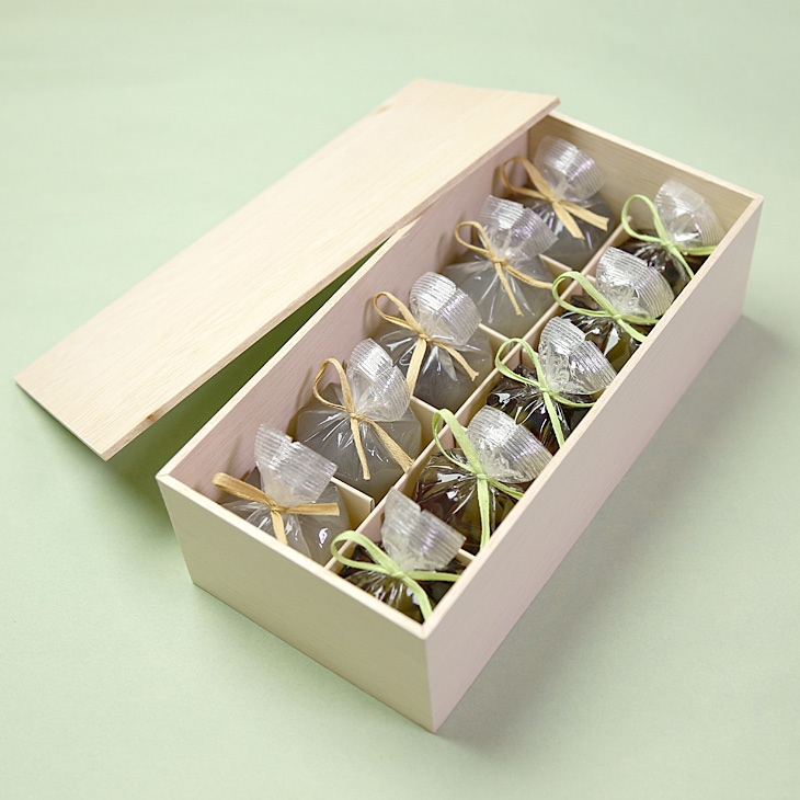 バレンタイン 京都 鶴屋光信 和菓子 ギフト お歳暮 木箱入り 涼菓 せせらぎ 5個・葛まんじゅう（小豆）5個