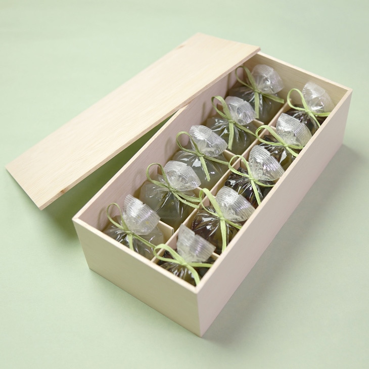 京都 鶴屋光信 御中元 夏ギフト 和菓子 ギフト 木箱入り 涼菓 せせらぎ5個・葛まんじゅう（抹茶）5個