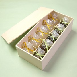 バレンタイン 京都 鶴屋光信 和菓子 ギフト お歳暮 木箱入り 涼菓 せせらぎ5個・葛まんじゅう（柚子）5個