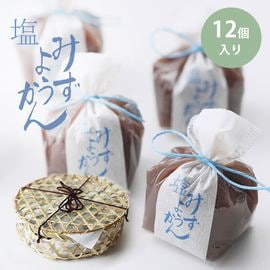 京都 鶴屋光信 和菓子 ギフト お歳暮 竹籠入り 塩水羊羹12個入
