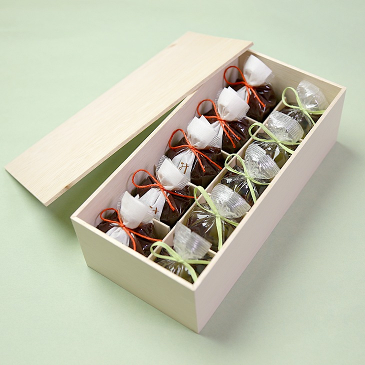 京都 鶴屋光信 和菓子 ギフト お歳暮 木箱入り 涼菓 せせらぎ5個・水羊羹5個