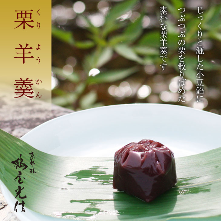 京都 鶴屋光信 和菓子 ギフト お歳暮 化粧箱入り大 栗羊羹5個 抹茶羊羹5個 もちり4個 フルーツ琥珀 果乃菓(かのか)30個 詰合せ