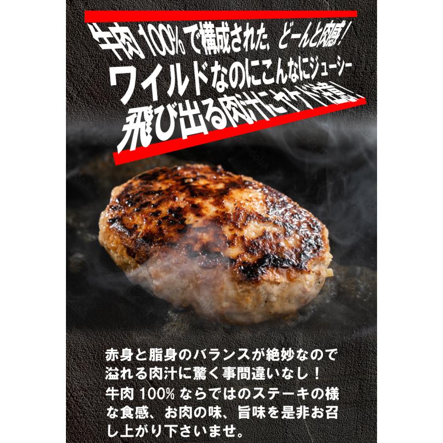 黄金比ハンバーグvs肉汁ビーフハンバーグ  食べ比べ6個セット