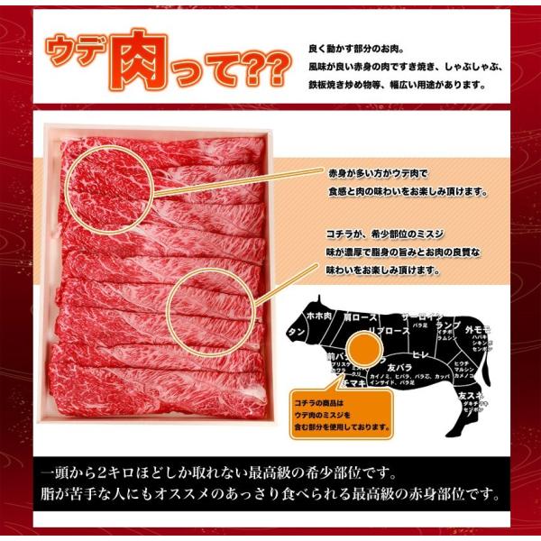 牛肉 肉 和牛 A5等級 黒毛和牛 霜降りうでみすじスライス 400g お取り寄せ グルメ