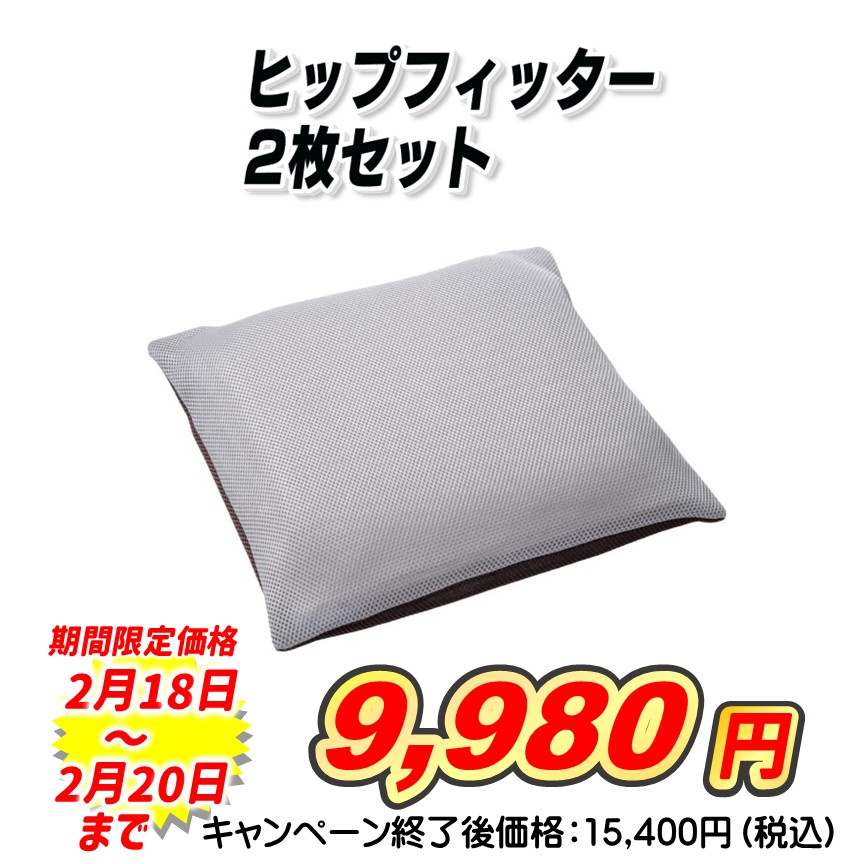 お尻記憶クッション ヒップフィッター 2枚セット【送料無料】