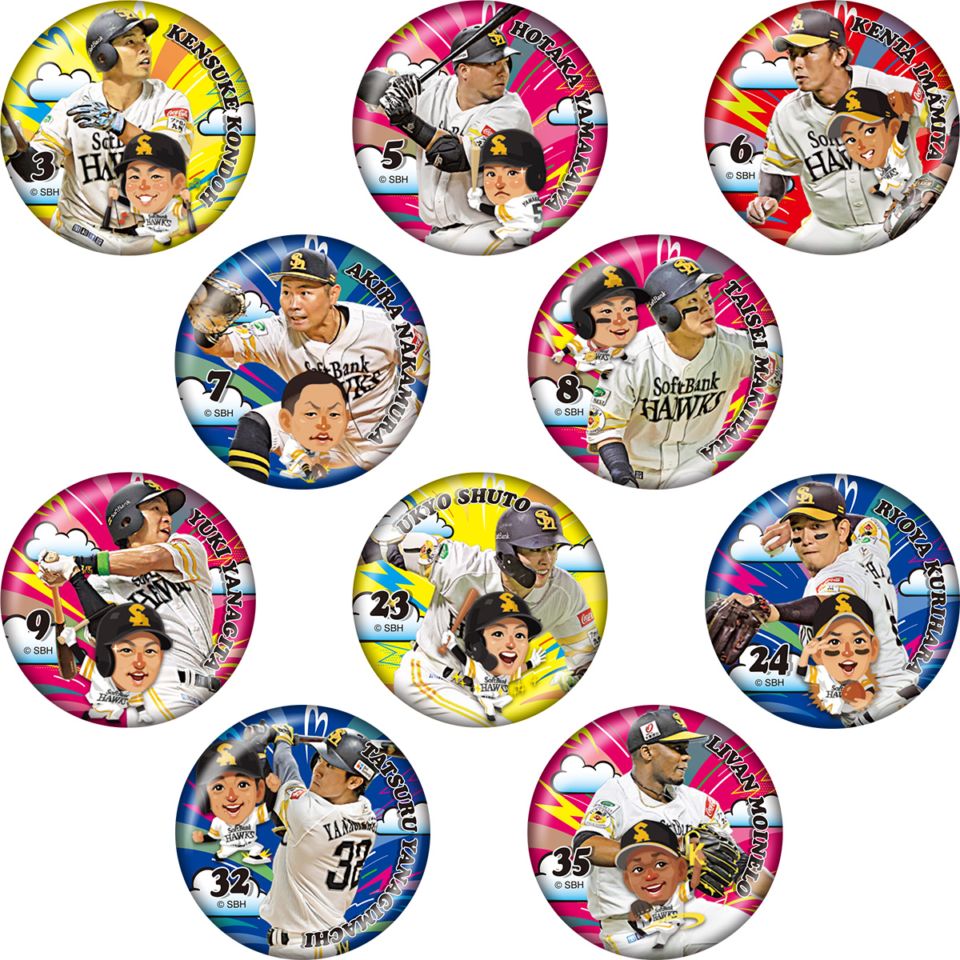 ホークス テレQコラボ2026 シークレット缶バッジ（20種）【コラボグッズ5,000円以上購入で送料無料】※北海道・沖縄は10,000円以上