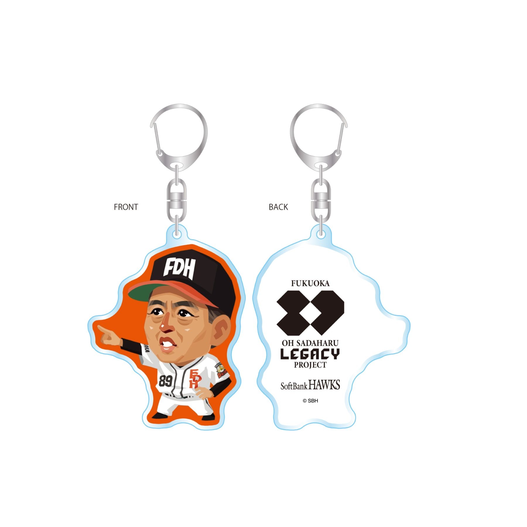 ホークス 26テレQコラボ アクリルキーホルダーFDH/王貞治 会長