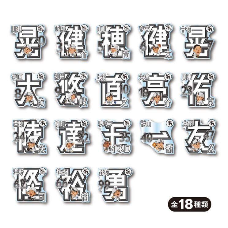 【鷹祭】ホークス テレQコラボ 鷹祭SUMMER BOOST2026 シークレットアクリルネームバッジ全18選手【コラボグッズ 5,000円以上購入で送料無料】