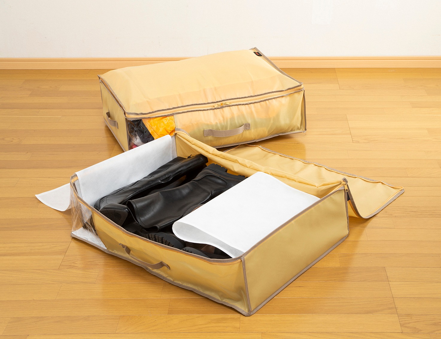 TEIJIN乾っとデオケースプレミアム 大サイズ 2個セット ダークグレー 収納