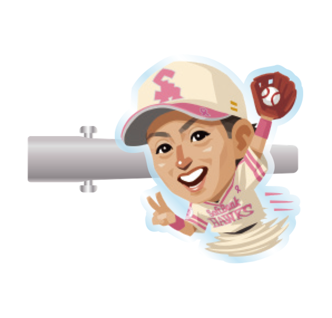 ソフトバンクホークス テレQコラボ 2025 ピンクフルデーグッズ シークレットアクリルヘアクリップ【コラボグッズ5,000円以上購入で送料無料】※北海道・沖縄は10,000円以上