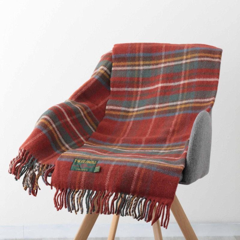 ֥󥱥å ˡ饰 70x183cm ƥ 륹 å å / Antique Royal Stewart Tartan CheckKnee Rug