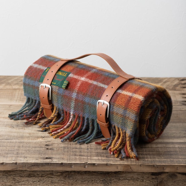 �֥�󥱥å� �ˡ��饰 70x183cm ����ƥ������֥���ʥ� ������������å� ���ȡ��� / Antique Buchanan Tartan Check Knee Rug