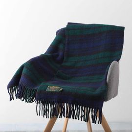 ֥󥱥å ˡ饰 70x183cm ֥åå å ȡ / Black Watch Check Knee Rug