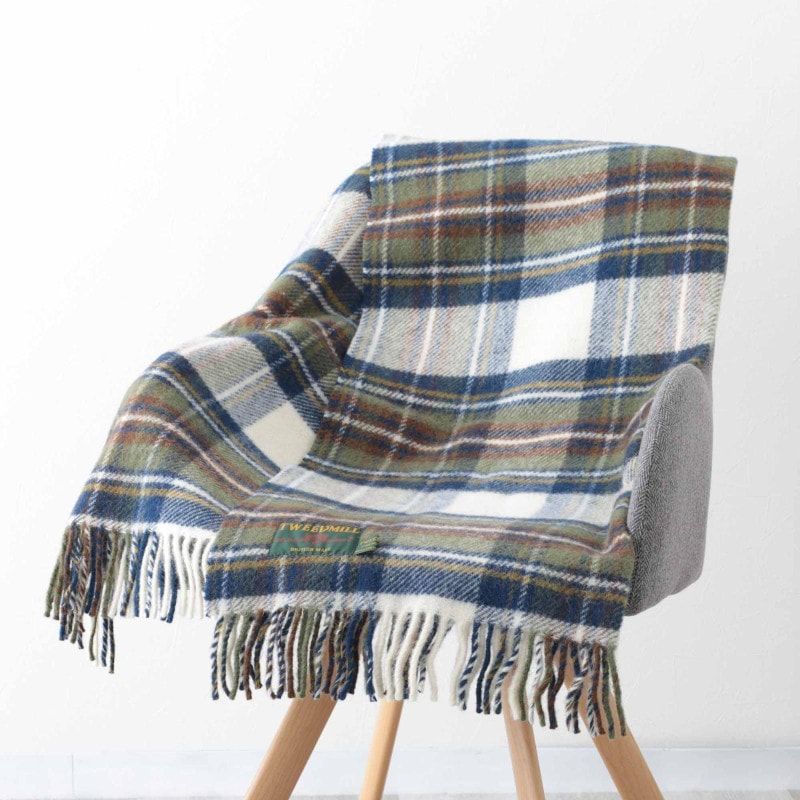 ֥󥱥å ˡ饰 70x183cm å ߥ塼ȥ ȡ / Muted Dress Stewart Check Knee Rug