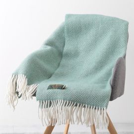 ֥󥱥å ˡ饰 70x183cm եåܡ ꡼ ȡ / Fishbone Sea Green Knee Rug