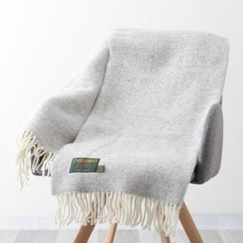 ֥󥱥å ˡ饰 70x183cm եåܡ С졼 ȡ / Fishbone Silver Grey Knee Rug