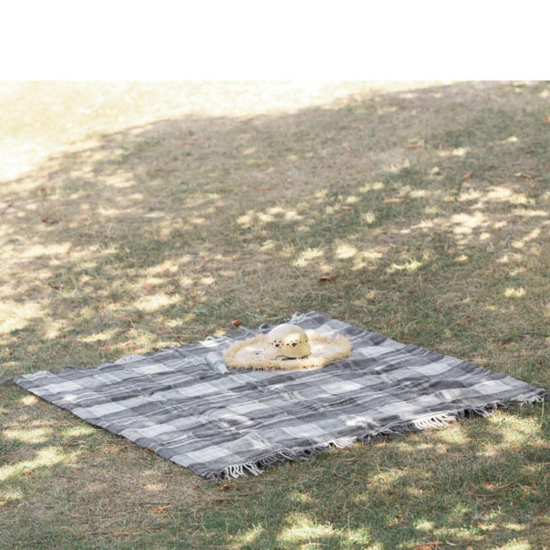 ϥɥ ݥ饰 ɿ΢ 쥸㡼 183x145cm ơ졼֥å / Polo Wool Picnic Rug Cottage Grey